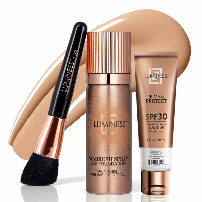 Silk Airbrush Foundation with SPF 30 Prime & Protect Kit - Try Before You Buy