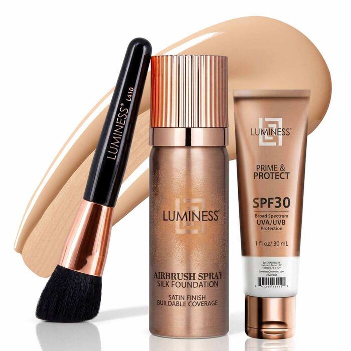 Silk Airbrush Foundation with SPF 30 Prime & Protect Kit - Fair 020Fair 020