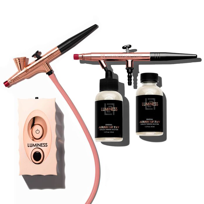 Airbrush Sunless TANNING System Kit Dual-Action Gravity Simple Tan  Solutions for sale online