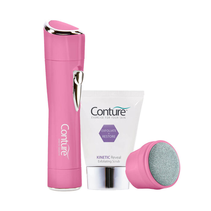 Conture Kinetic Smooth Hair Remover & Skin Refining Polisher Bundle Light PinkLight Pink