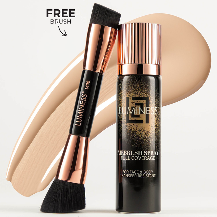 Airbrush Spray Full Coverage Foundation with Buffing Brush - 010Light Fair 010