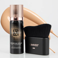 Airbrush Spray Full Coverage Foundation with Buffing Brush Image 