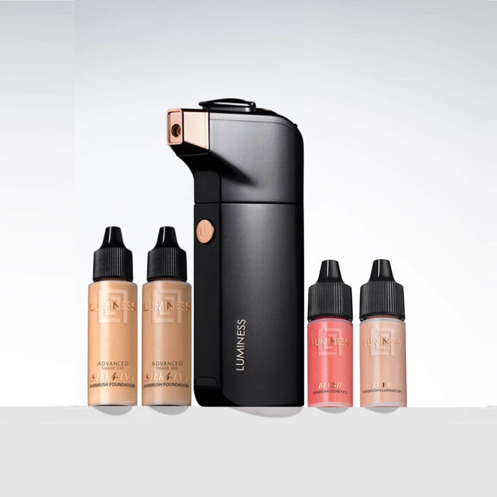 LUMINESS Airbrush Silk 4-in-1 Foundation Makeup Starter Kit: 2 Airbrush  Foundations, High-Coverage Concealer, and an All-in-One Foundation 