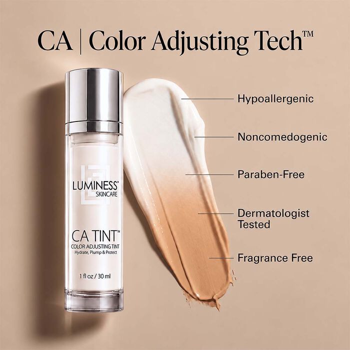 LUMINESS CA Tint Color Adjusting Technology with SPF 50 and skincare benefits