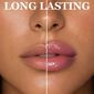 Before and after comparison showing Hot Kiss Lip Plumper creating fuller, glossy lips with long-lasting wear image number null