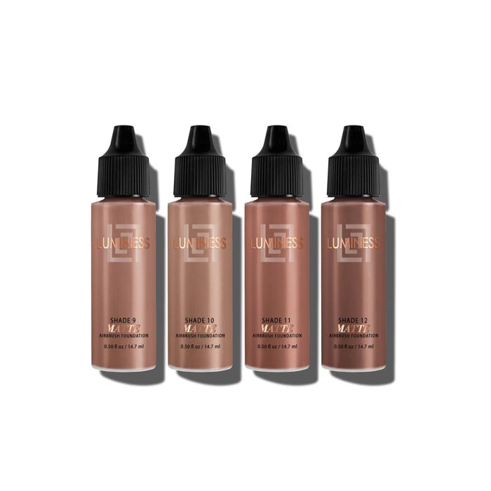 Matte Airbrush Foundation Set - Dark 9-12