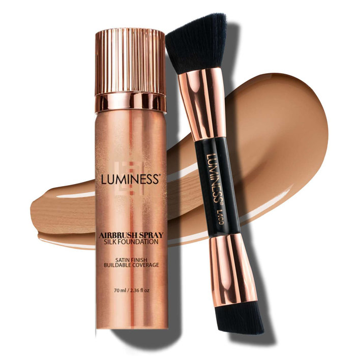 Airbrush Spray Silk Foundation with Buffing Brush - Warm 070Warm 070