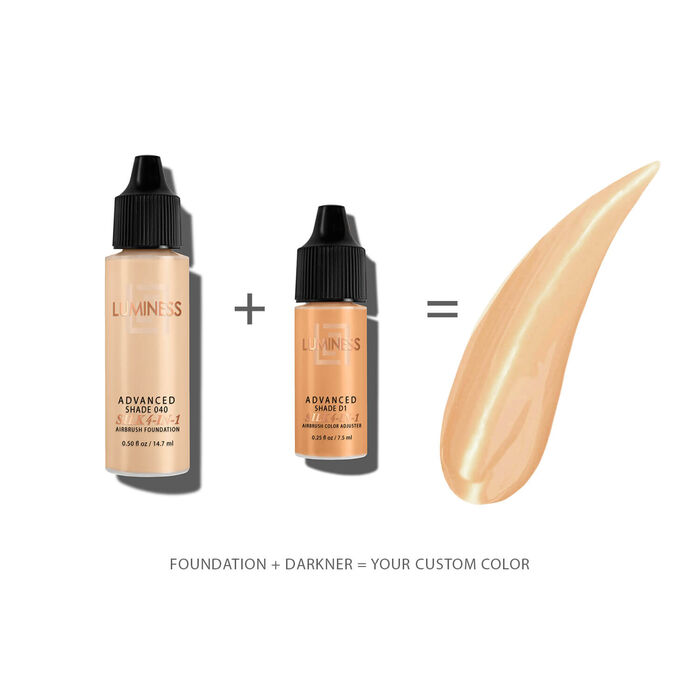 LUMINESS Airbrush Silk 4-in-1 Foundation Makeup Starter Kit: 2 Airbrush  Foundations, High-Coverage Concealer, and an All-in-One Foundation