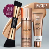 Silk Airbrush Foundation with SPF 30 Prime & Protect Kit - Light Medium 030 Image - 01