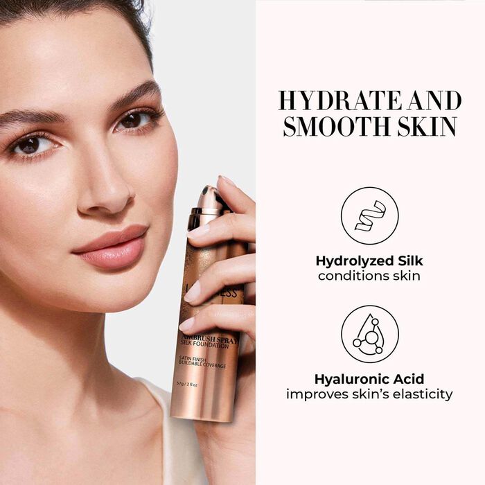 Airbrush Spray Silk Foundation with Buffing Brush - Tan Dark 110Tan Dark 110