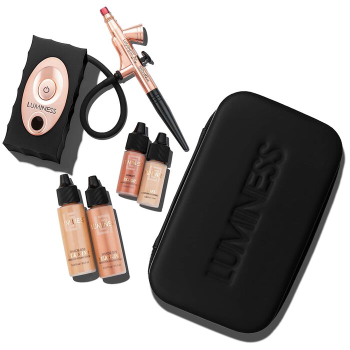 Luminess Icon Pro Airbrush System with Starter Kit: Includes Silk 4-in-1 Foundation, Highlighter and Blush, Size: One size, Warm