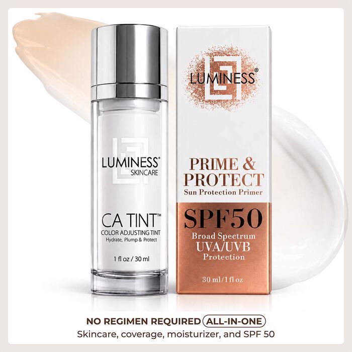 LUMINESS CA Tint and Prime & Protect SPF 50 all-in-one complexion and sun protection kit