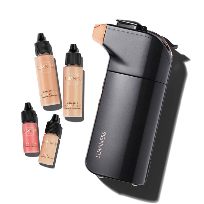  LUMINESS Breeze 2 Airbrush Makeup System - Rechargeable Airbrush  Kit with Two-Speed Setting - Cordless Spray-On Makeup Airbrush Kit -  Portable Makeup Sprayer with No-Mess Tip - Airbrush Foundation Kit 