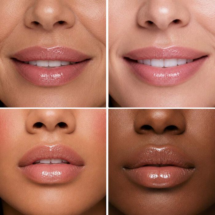 Shiny hot kiss lip plumper delivering a fuller appearance and glossy finish