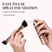 Airbrush Spray Silk Foundation with Buffing Brush - Light Medium 030 Image - 7