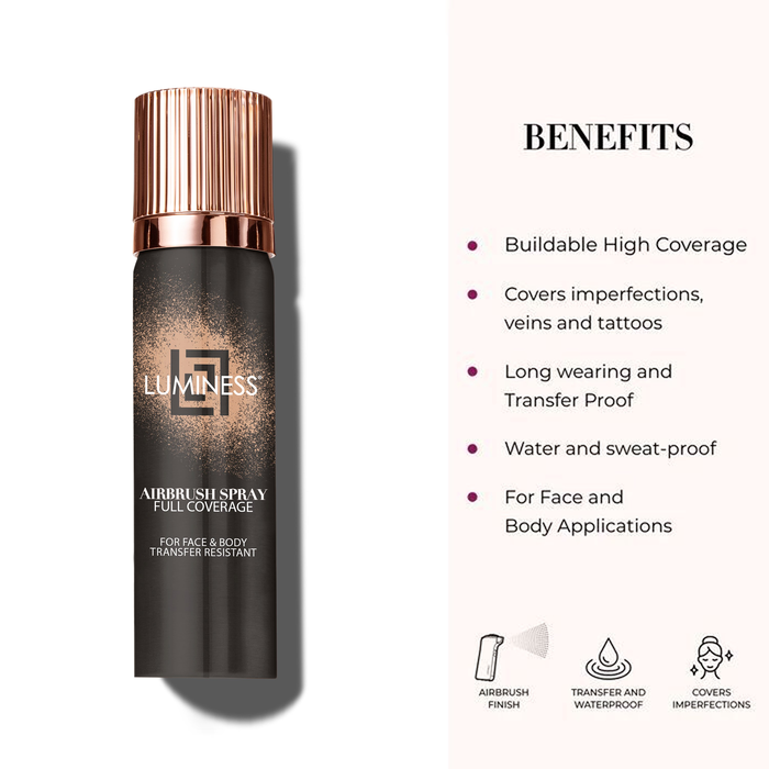 Airbrush Spray Full Coverage Foundation with Buffing Brush