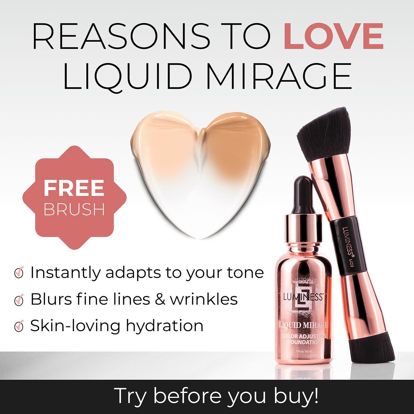 Luminess Liquid Mirage Color Adjusting Foundation