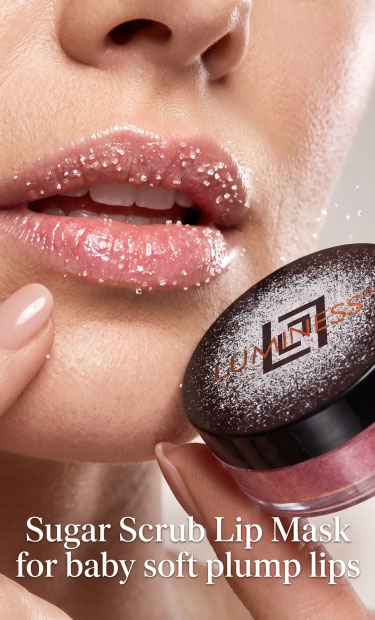 Luminess pomegranate sugar scrub lip mask for soft, smooth-looking lips