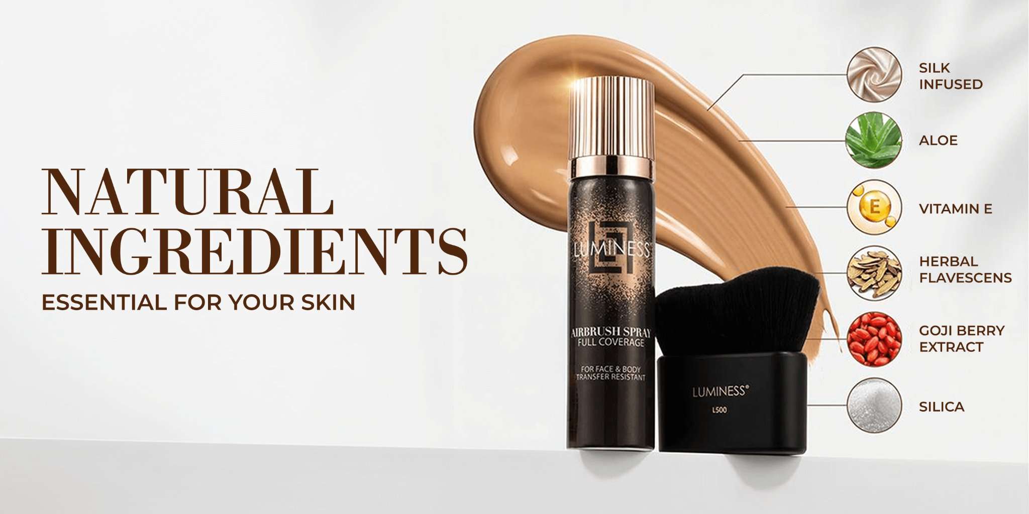 Airbrush spray full coverage foundation - Natural Ingredients