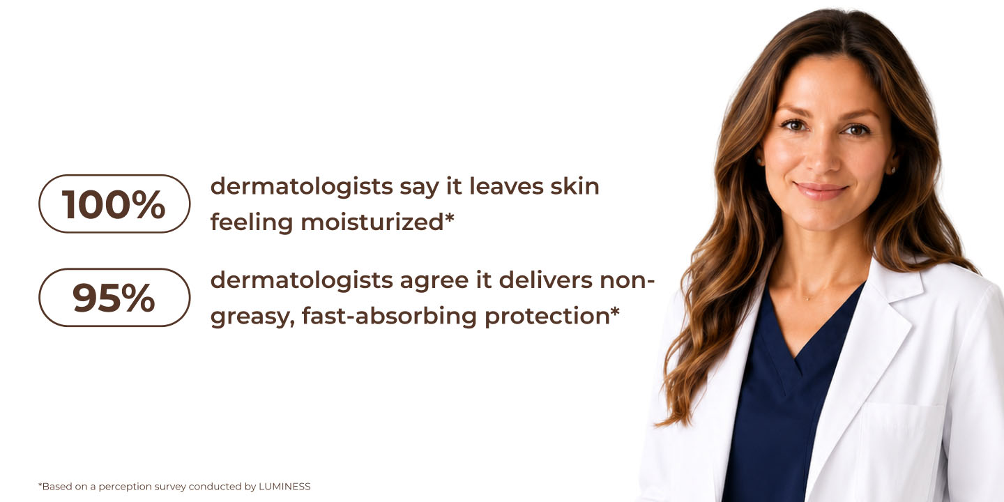 Applying Luminess Color Adjusting Tinted Moisturizer SPF Kit with SPF 50 showing adaptive pigments that blend seamlessly into skin.