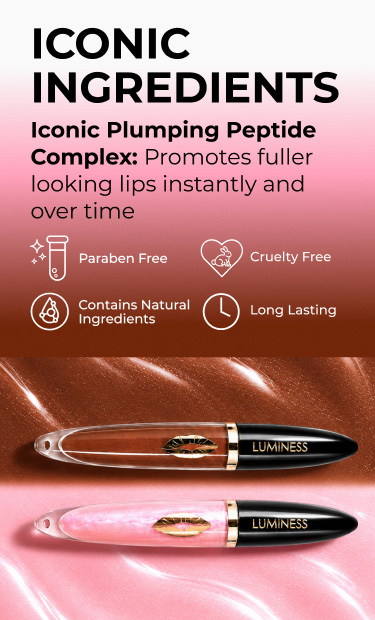 Luminess Hot Kiss Lip Plumper shown on multiple skin tones to demonstrate universal wearability